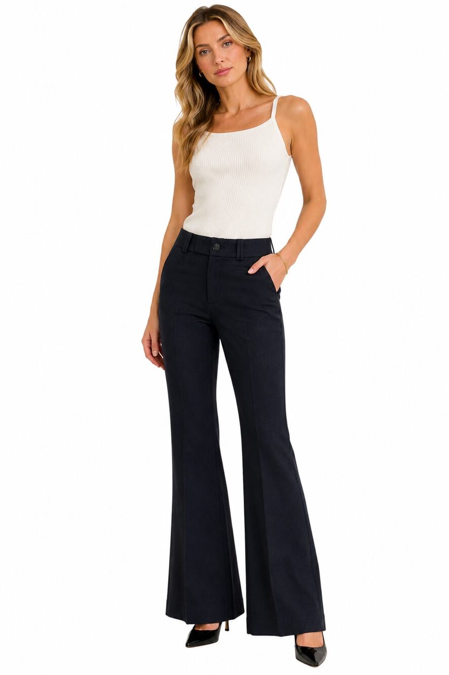 Banana Republic Martin Fit Grey Bootcut Trouser Dress Pants Womens 4 Stretch